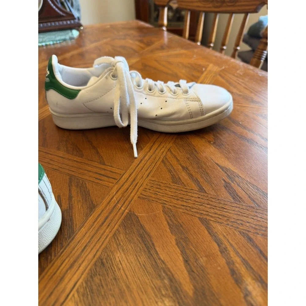 Adidas Stan Smith White Green Athletic Casual Size 6 1/2